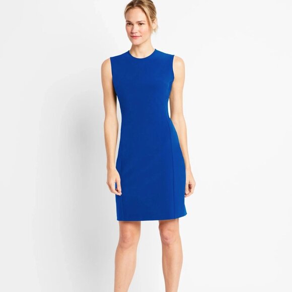 NWT Of Mercer Blue Bedford Sheath Dress Size 8 - Picture 1 of 7